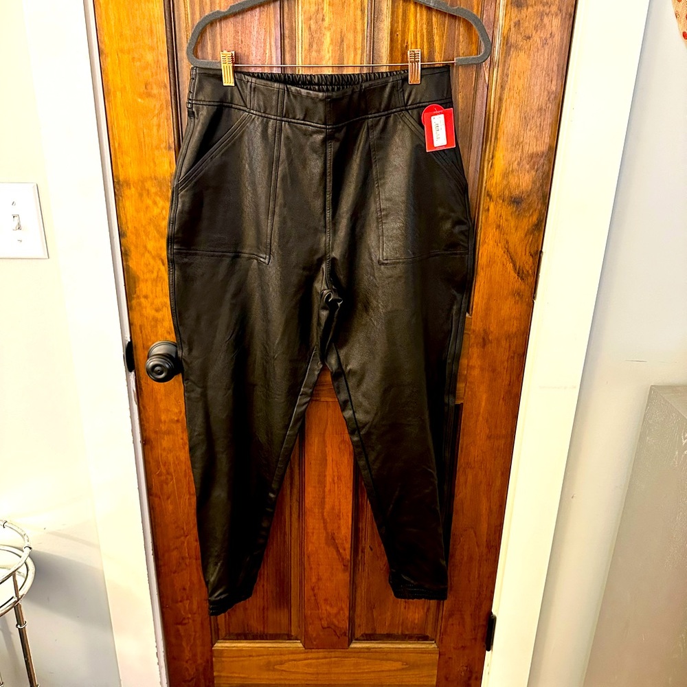 SPANX leather like jogger.